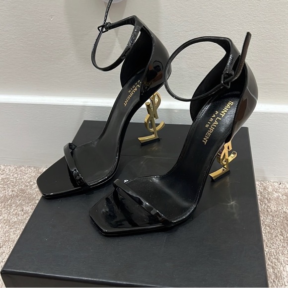 Like New Authentic Saint Laurent Black and Gold Heels! - Picture 2 of 6